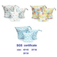 New 3 combinations Set waterproof diaper bag 40x45CM 30x36cm 28x30cm cycle use washable baby diaper bags