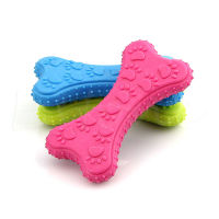 Pet Dog Puppy Cat Rubber Dental Teeth Chew Bone Play Training Fetch Fun Toys Hot