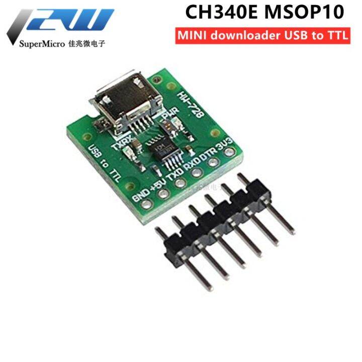 CH340E USB to TTL Serial Converter, 5V / 3.3V Alternative CH340G Module ...