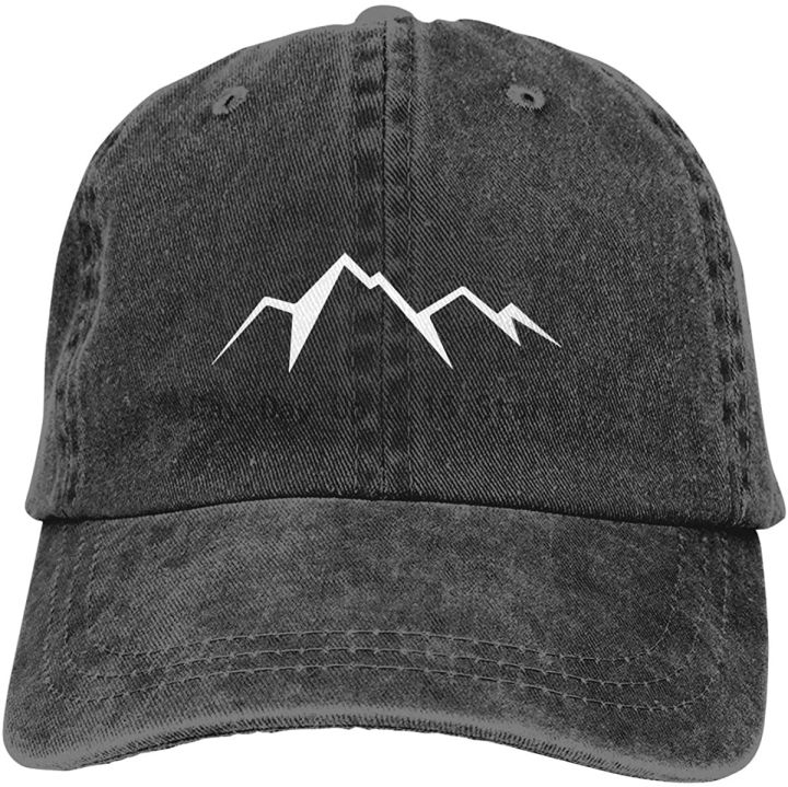 mens-mountain-baseball-cap-outdoor-distressed-dad-hat-black