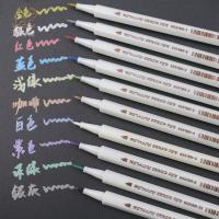 [HOT BYIIIXWKLOLJ 628]ปากกาเขียนขอบตาแบบอ่อน10สี/กล่องเครื่องเขียนน่ารักอัลบั้มรูปตกแต่งปากกาเน้นข้อความแบบฟลูออเรสเซนต์ปากกาสีเมทลิกปากกาทำเครื่องหมายสี