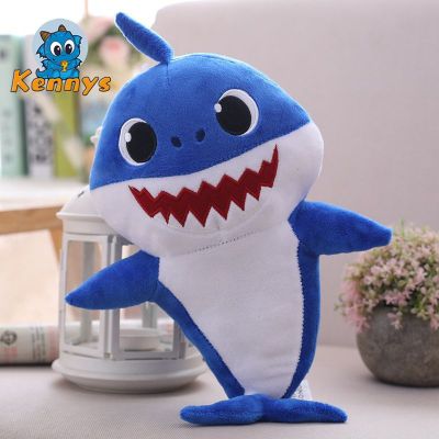 Shark Stuffed Toys Singing Song Music Plush Doll Light Gift