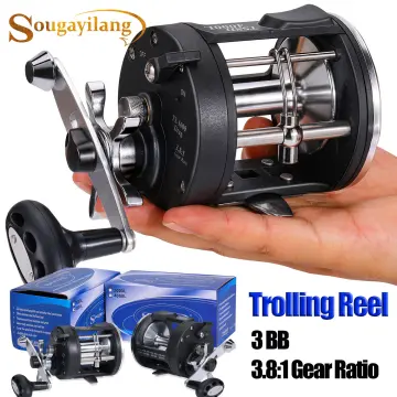 SOUGAYILANG Trolling Fishing Reels 3.8:1Gear Ratio Spinning Fishing Reel  for Saltwater Freshwater Sea Boating Spinning Fishing Reel