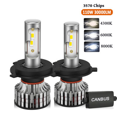 2Pcs 100W 30000LM LED H7 Canbus H1 H8 H9 H11 9005 HB3 9006 HB4 9012 Car LED Light Headlight Turbo Lamp 12V 4300K 6000K