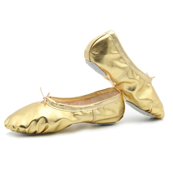 รองเท้าแตะสำหรับฝึกกระชับรูปร่างสีเงินคุณภาพสูงสำหรับผู้หญิง-รองเท้าเต้นรำของเด็กเต้นบัลเล่ต์เล่นโยคะออกกำลังกายหน้าท้อง