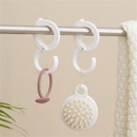 S Hook Card Position Hook Home Punch-free Lightweight Portable Wardrobe Closet Kitchen Hook Snap Ring Coat Hat Tie Storage Hook