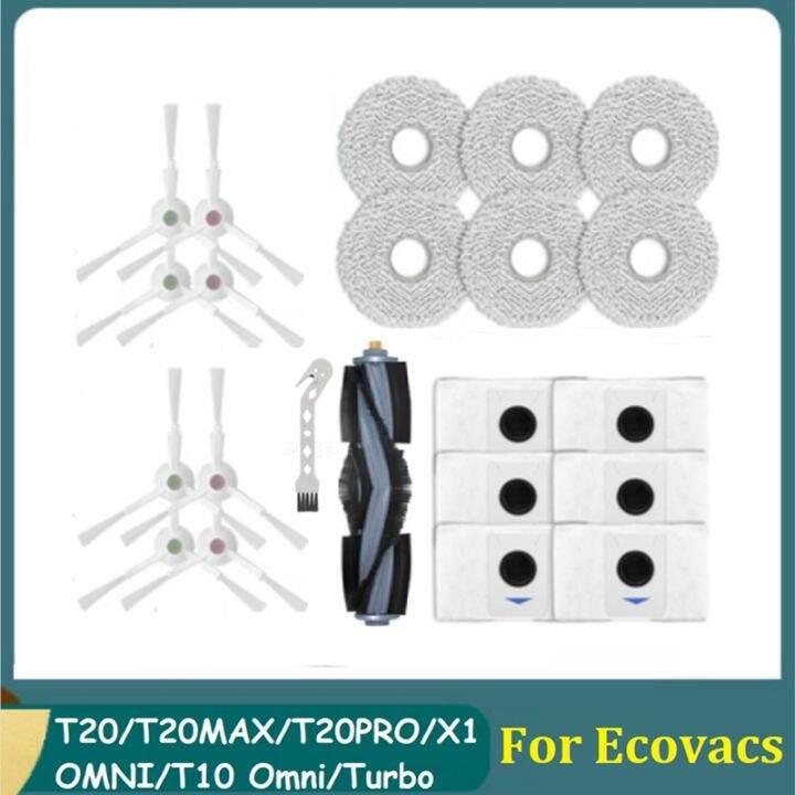 22pcs-vacuum-cleaner-main-side-brush-dust-bag-mop-cloth-spareeparts-accessories-for-ecovacs-deebot-t20-t20max-t20pro-x1-omni-t10-omni-turbo