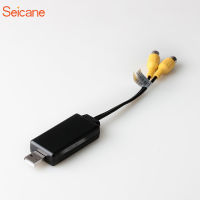 Seicane USB Male Plug To 2 RCA Male Adapter Audio Converter Video AV A/V Cable USB to RCA Composite Cord for HDTV TV/PC Television Wire