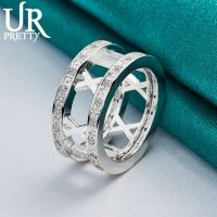 925 Sterling Silve 7-10# Fashion AAA Zircon Ring for Woman Men Party Gifts Engagement Wedding Anniversary Charm Jewelry