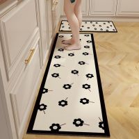 【cw】 Floor Mat Kitchen Antiskid Oil Proof Household Kitchen Carpet Wash Free Dirt Resistant Waterproof Kitchen Mat Kitchen Mat ！