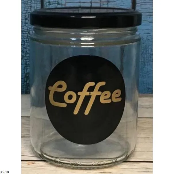 500ml Coffee Set (Coffee,Creamer,Sugar)Glass Jar Canister with lid and