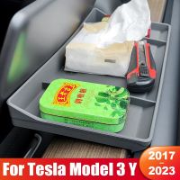 For Tesla Model 3 Model Y 2017- 2021 2022 2023 2024 Screen Rear Storage Box Invisible Tray Tissue Box Car Organizer Accessories