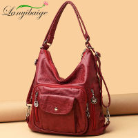 Womens Retro Waterproof PU Leather Messenger Bag Large Capacity Casual Shoulder Bag Brand Designer Casual Travel Handbag