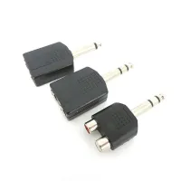 6.35mm 6.5mm 1/4 male Jack to 6.35 6.5 female RCA Converter Y Splitter Audio connector Mono Stereo microphone Adapter Headphone