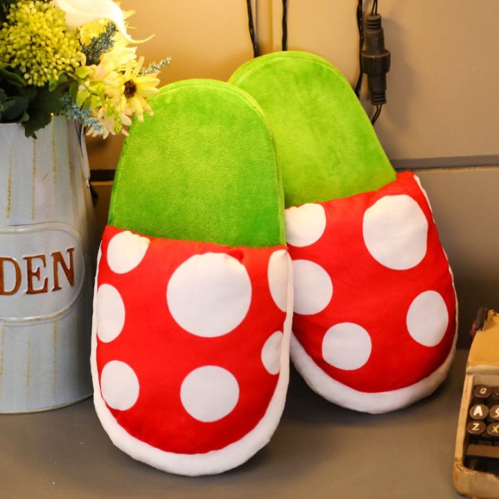 mushroom-home-slippers-plush-piranha-plant-plush-creative-shoes-toys-for-kids-peluche-stuffed-toy-kids-gift