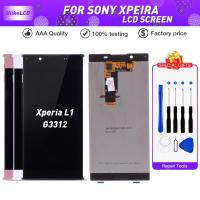 5.5 จอแสดงผลสำหรับ Sony Xperia L1 จอแสดงผล LCD g3312 หน้าจอสัมผัส Digitizer ที่มีกรอบ