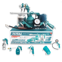 Total ชุดอุปกรณ์งานลม 5 ชิ้น รุ่น TATK051-3 ( Air Tools Set ) ( สายลม + กาพ่นโซล่า + กาพ่นสี + ปืนเป่าลม + หัวเติมลม ) ชุดอุปกรณ์ลม 5 Pcs Air Tools Set งานลม ชุดปืนลม