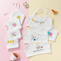 4Pcs Cotton Girls Thin Strap Vest Suspenders Student Sports Wireless Training Girls Students Thin Tube Top Underwear