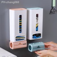 Wall Hanging Garbage Bag Storage Box kitchen Plastic Bag Holder Organizer Bathroom Trash Bags Dispenser Kitchen Accessories