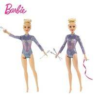 ว่องไว Barbie ตุ๊กตากายกรรมเข้าจังหวะออริจินัลดั้งเดิมตุ๊กตาผมทองแฟชั่นพร้อมตุ๊กตาชุดรัดรูปโลหะสีสันสดใสของเล่นเจ้าหญิงของขวัญวันหยุดสำหรับเด็กผู้หญิง