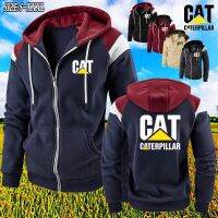 แฟชั่นรถบรรทุกแมว Caterpillar พิมพ์เสื้อกันหนาวหมวกแจ็คเก็ตลำลองแขนยาวกีฬาแจ็คเก็ตแฟชั่นใหม่ฤดูใบไม้ร่วงและฤดูหนาวยืนปกรถแทรกเตอร์ผู้ชายซิปแจ็คเก็ตเย็บสีคาร์ดิแกนสบายๆเสื้อกันหนาวคลุมด้วยผ้าเยาวชนผู้ชายเสื้อแจ็คเก็ต