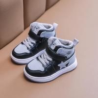 Children winter warm cotton sports shoes boys plus suede leather casual shoes girls soft warm running sneakers