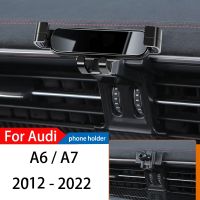 ที่วางโทรศัพท์ในรถสำหรับ Audi A6 A7 2012-2022 C7 C8ระบบนำทางด้วยแรงโน้มถ่วงแบบพิเศษมีที่ยึดโทรศัพท์มือถือเคสไอแพดแบบตั้งได้360องศา