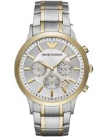 นาฬิกาข้อมือผู้ชาย EMPORIO ARMANI Renato Chronograph Silver Dial Mens Watch AR11076