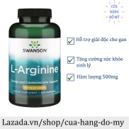 Viên uống Swanson L- Arginine 500 mg 200 viên Cải Thiện sức khỏe - L
