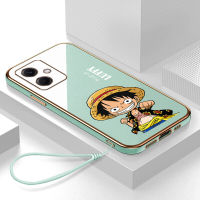 เคส Redmi Note 12 Case Luffy ลักชัวรี่ 6D ซอฟท์ซิลิโคนกรอบสี่เหลี่ยมชายนี่ฟูลแบ็คปก