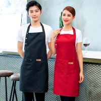 For Woman Men Chef Waiter Cafe Shop BBQ Hairdresser Canvas Kitchen Apron Cooking Baking Kitchen Accessory Aprons