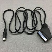 【Limited edition】 FZQWEG สีดำ1.8เมตร/6FT Scart AV TV Video Cable Lead สำหรับ Sega Saturn NTSC &amp; PAL Version