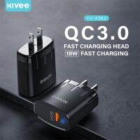 ( Promotion+++) คุ้มที่สุด KIVEE หัวชาร์จ 18W QC3.0 Fast Charger USB-A 3A Adapter พร้อมไฟเตือนความปลอดภัย LED Fast Charger for VIVO Samsung AS62 ราคาดี อุปกรณ์ สาย ไฟ ข้อ ต่อ สาย ไฟ อุปกรณ์ ต่อ สาย ไฟ ตัว จั๊ ม สาย ไฟ