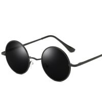 【YF】✉✒✑  Punk Round Polarized Sunglasses  Men Brand Designer Metal Frame Glasses UV400