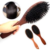 Natural Boar Bristle Hairbrush Massage Comb Smooth Hair Airbag Wooden Comb Smooths Frizz Anti-static Hair Comb Styling Tool