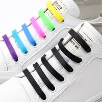 2023 New 12pcs/lot Silicone Shoelaces No Tie Elastic Shoe Laces Shoestrings for Unisex Lacing All Sneakers Quick Shoe Lace