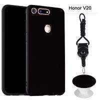 เคสซิลิโคนนุ่มสำหรับ Huawei Honor V20 (สีดำ)