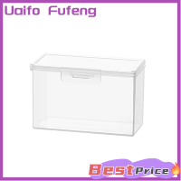 Uaifo กล่องเก็บสินค้าล็อคซ้อนได้กล่องเก็บโปร่งใสอเนกประสงค์สำหรับเครื่องประดับลิปสติกเครื่องสำอางสำหรับผู้ถือเคส