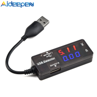 Aideepen โวลต์มิเตอร์ USB แอมมิเตอร์ดิจิตอลจอแสดงผลดิจิตอลคู่มิเตอร์โทรศัพท์มือถือ/แหล่งจ่ายไฟเคลื่อนที่ /แท็บเล็ตเครื่องทดสอบ USB