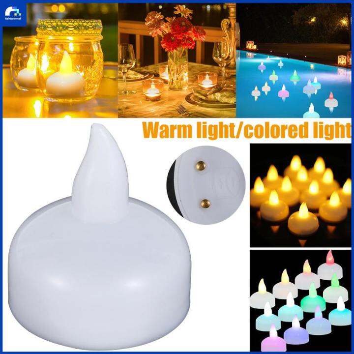 Waterproof Led Floating Candle Light 12pcs Led Floating Candle Light Waterproof Flameless 0290