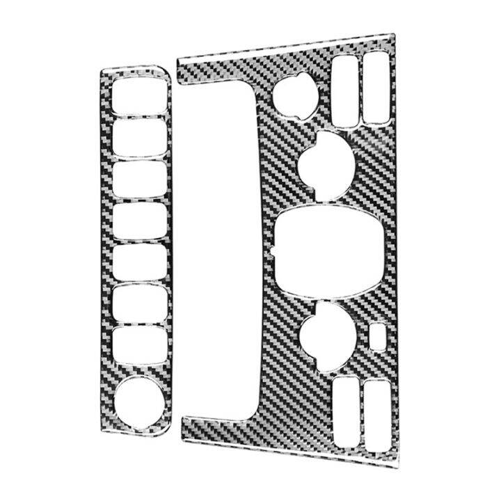ปุ่มเครื่องปรับอากาศรถยนต์-ac-แผงครอบตัดสติกเกอร์ตกแต่งคาร์บอนไฟเบอร์สำหรับวอลโว่-xc90-2003-2014อุปกรณ์เสริม