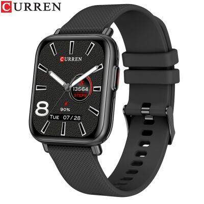 ZZOOI CURREN NEW Big Screen Smart Watch 1.69 inch Square Blood Pressure Body Temperature Wristwatches IP67 Silicone Strap