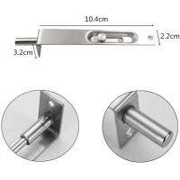 2 Pack Door Flush Bolt Security Door Guard Concealed 4 Inch Stainless Steel Safety Bolt Latch Accessories Door Hardware Locks Metal film resistance