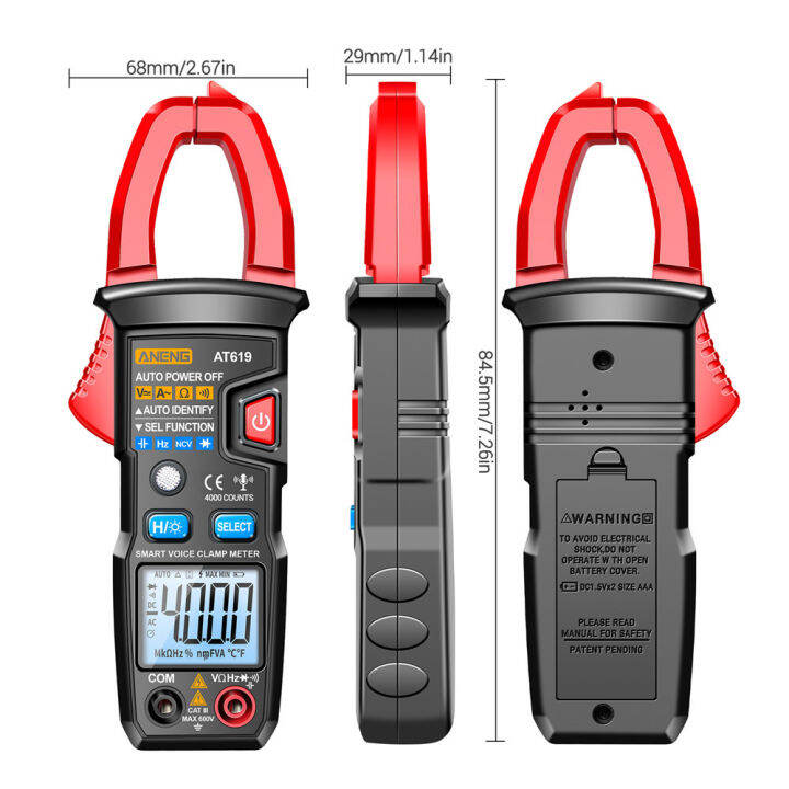 pcbfun-100-ต้นฉบับ-aneng-แคลมป์มิเตอร์-at619-เครื่องทดสอบกระแสไฟฟ้า-ac-dc-มัลติฟังก์ชั่นแคลมป์มิเตอร์การออกอากาศด้วยเสียงจอแสดงผล-lcd-อัตโนมัติ