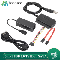 WVVMVV ใหม่3-In-1 USB 2.0 To Idesata 2.5 ",3.5" ฮาร์ดดิสก์ไดรฟ์ HDD SSD 480เมกะไบต์วินาที Data Inter Converter Adapter Cable