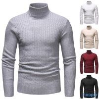 CODLiang Te Baju Sejuk Lelaki Men Plain Sweater Long Sleeve High Neck Winter Spring Comfortable Casual Fashion