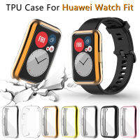 ป้องกันหน้าจอสำหรับ Huawei Watch Fit TIA-B09 Ultra Slim Soft TPU Smartwatch สำหรับ Huawei Fit เปลือกกันชนป้องกัน-nxfnxfnxghnxgb