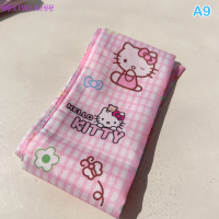 ?XTWLKJ? Sanrio Hello Kitty Cinnamoroll Kuromi ผ้าพันคอเครื่องประดับผมเกาหลีอะนิเมะน่ารักน่ารักสร้างสรรค์สำหรับเด็กผู้หญิงของขวัญฤดูร้อน