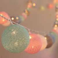 LED Bola Kapas Garland Peri String Cahaya String Cahaya String Luar Ruangan Pesta Pernikahan Natal Pesta Dekorasi Rumah