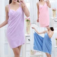 【CC】 Wearable Microfiber Bathrobe Woman Shower Female Soft for Adults Textiles and Sauna